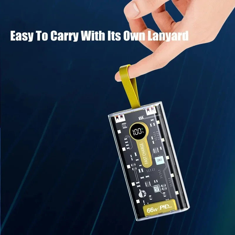 Transparent Power Bank 20000mAh Fast Charging