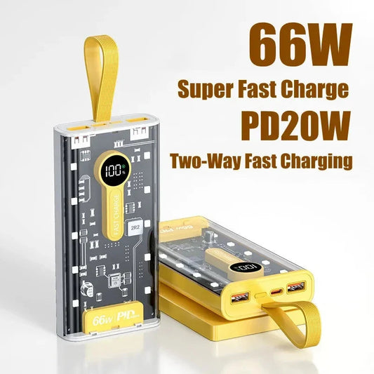 Transparent  Power Bank 20000mAh Fast Charging