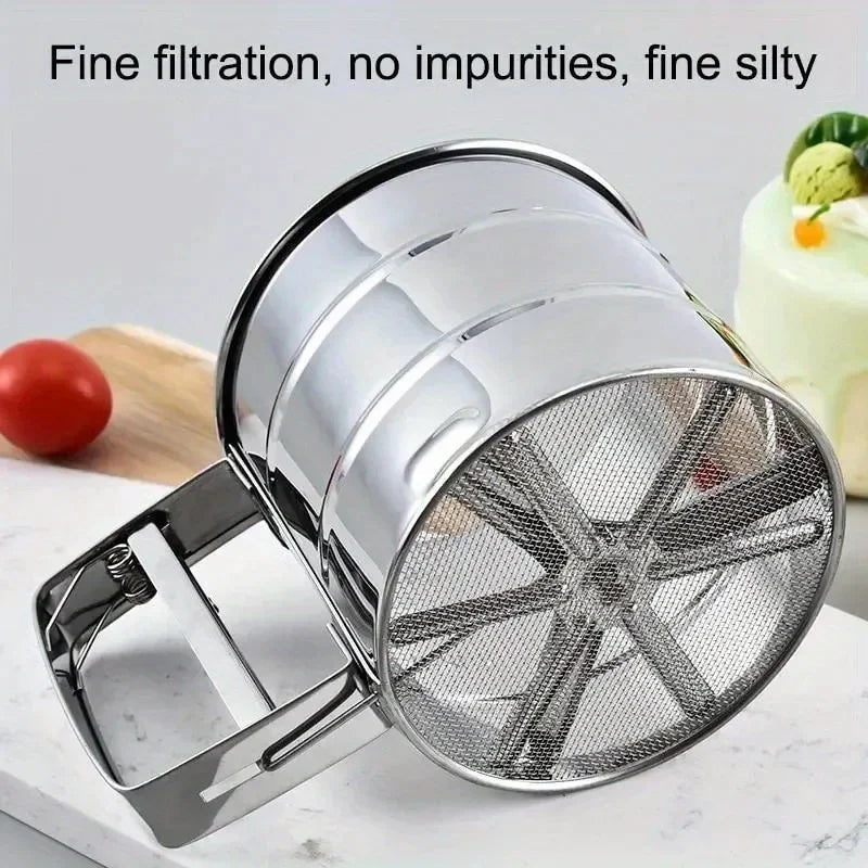 1PC New Handheld Flour Sieve, Semi-automatic.