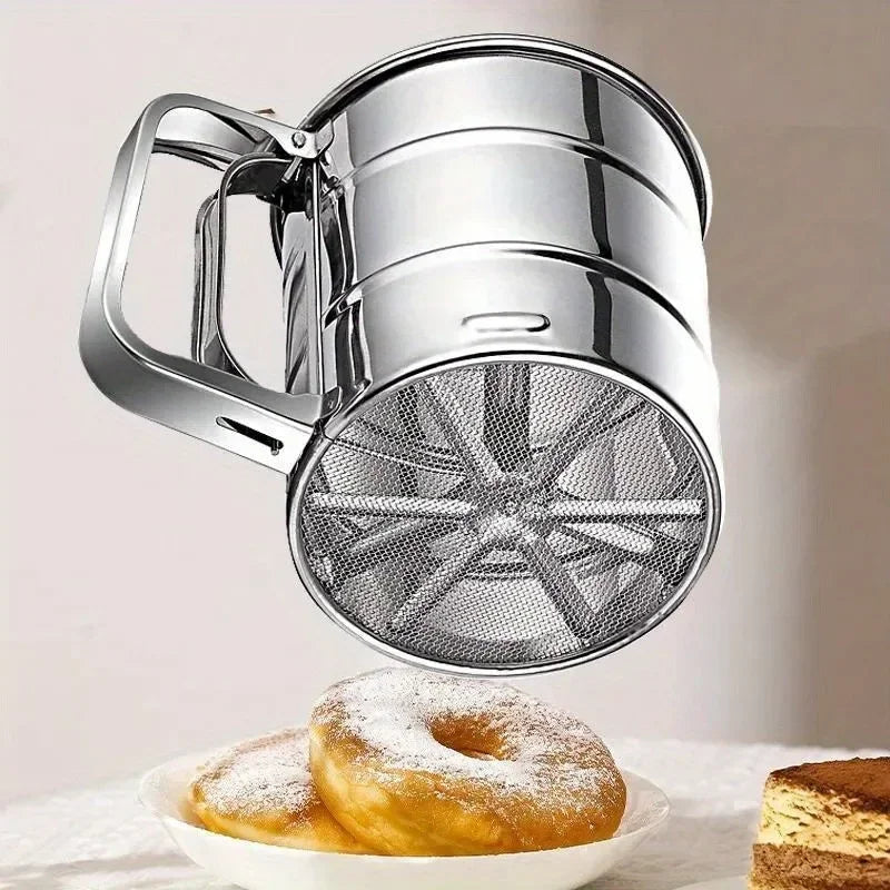 1PC New Handheld Flour Sieve, Semi-automatic.