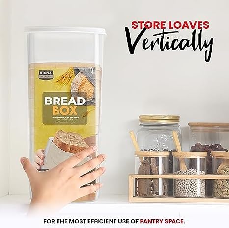 Bread Box for Kitchen Countertop, Airtight Bread Keeper Container, Bread Holder Storage Bin & Dispenser with Lid for Fresh Bread