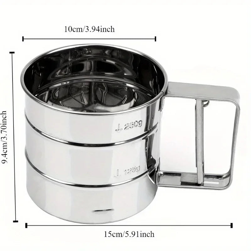 1PC New Handheld Flour Sieve, Semi-automatic.
