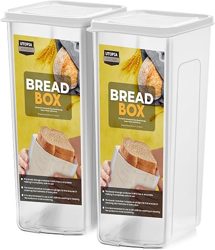 Bread Box for Kitchen Countertop, Airtight Bread Keeper Container, Bread Holder Storage Bin & Dispenser with Lid for Fresh Bread
