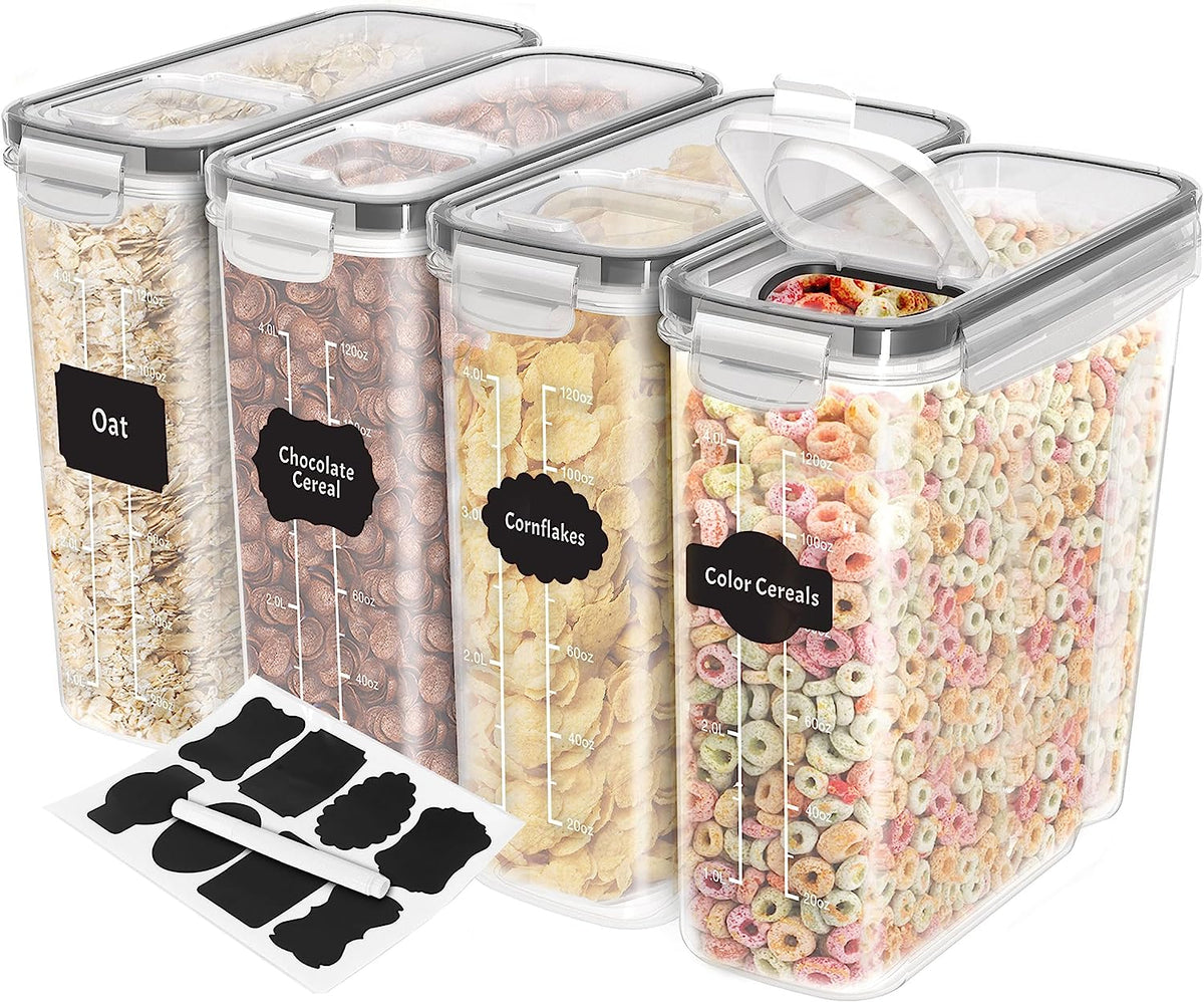 Cereal Containers Storage 2 Liter, 3 Liter, 4 Liter Airtight Food Storage Container & Cereal Dispenser for Kitchen Pantry
