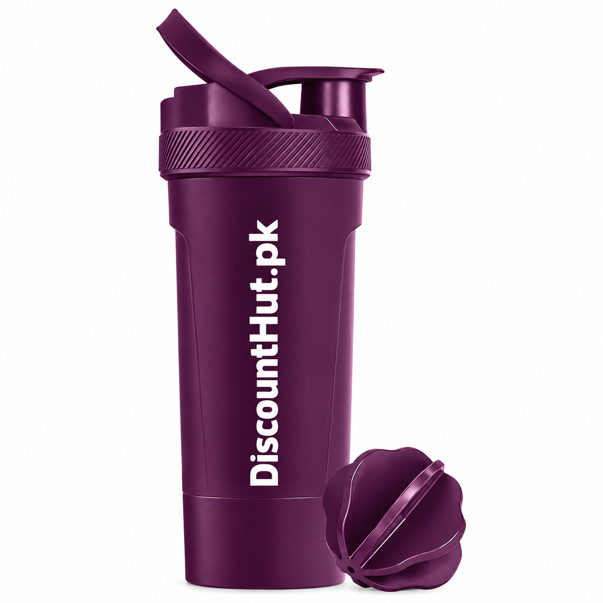 Fitness Protein Shaker Bottle 24oz / 700ml, BPA-Free Leakproof Mixer Bottle with Twist Lock Storage for Gym