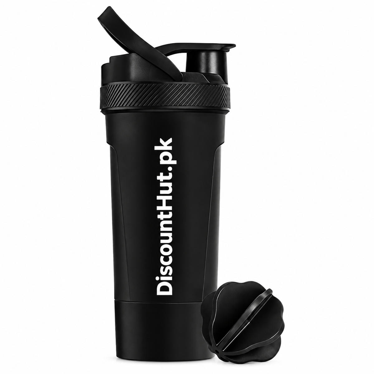 Fitness Protein Shaker Bottle 24oz / 700ml, BPA-Free Leakproof Mixer Bottle with Twist Lock Storage for Gym