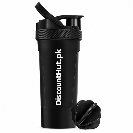 Fitness Protein Shaker Bottle 24oz / 700ml, BPA-Free Leakproof Mixer Bottle with Twist Lock Storage for Gym