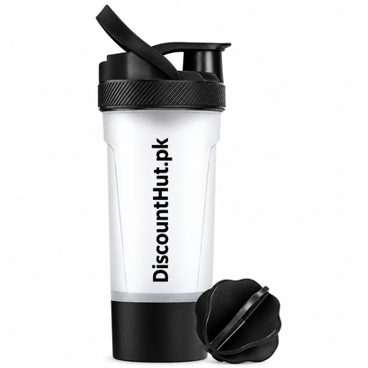 Fitness Protein Shaker Bottle 24oz / 700ml, BPA-Free Leakproof Mixer Bottle with Twist Lock Storage for Gym