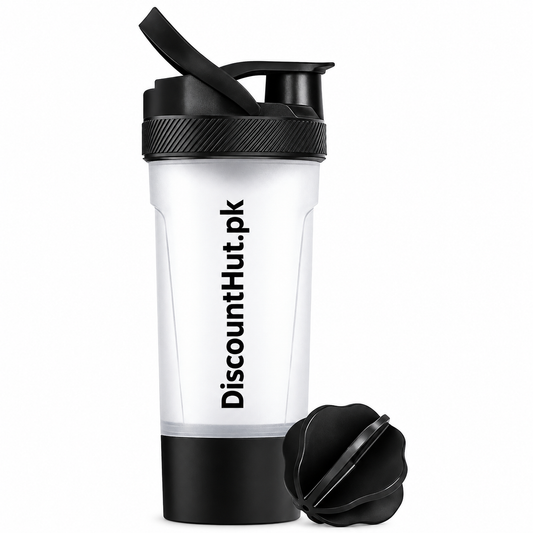 Fitness Protein Shaker Bottle 24oz / 700ml, BPA-Free Leakproof Mixer Bottle with Twist Lock Storage for Gym