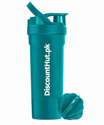 Fitness Protein Shaker Bottle 24oz / 700ml, BPA-Free Leakproof Mixer Bottle with Twist Lock Storage for Gym