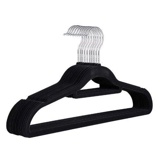 Premium Velvet Hangers Pack of 12, Non-Slip Clothes Hangers with Tie Bar & 360° Rotatable Hook for Wardrobe